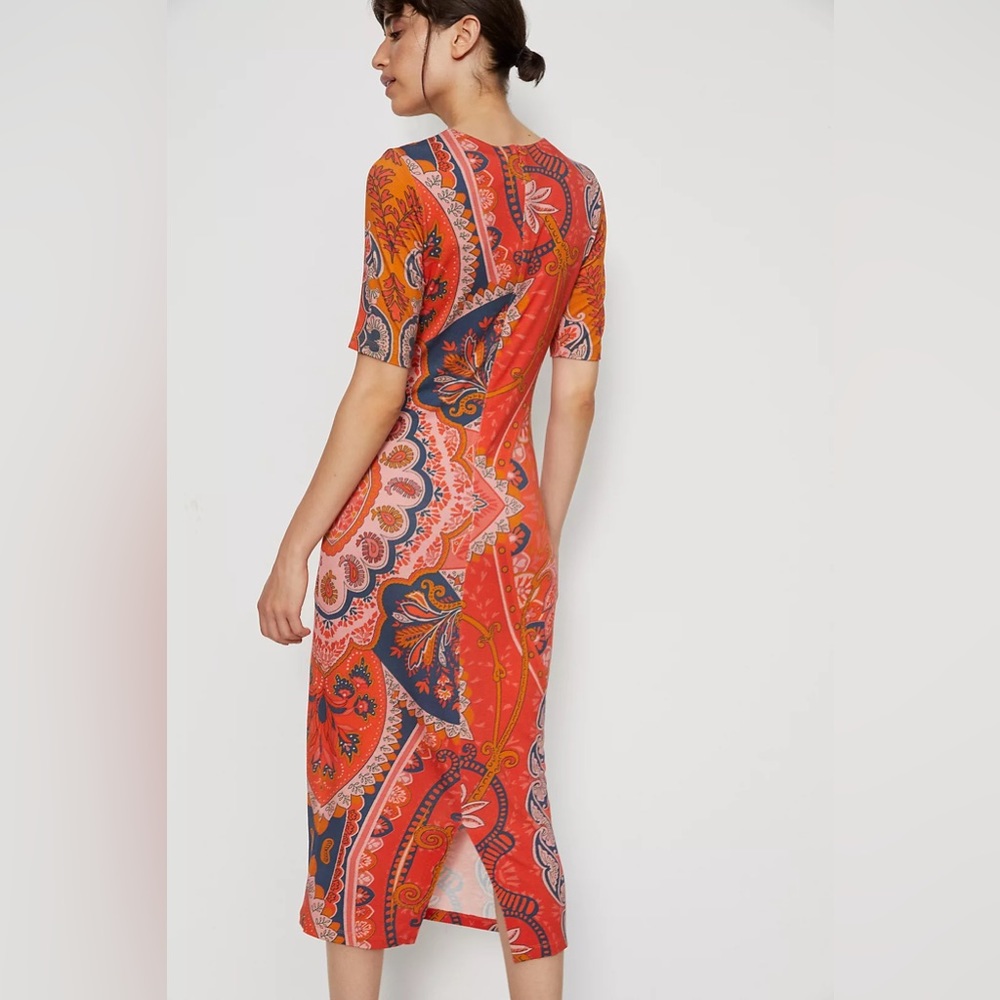 Farm Rio Giannina Knit Midi Dress by Anthropology Size XS - Picture 2 of 12
